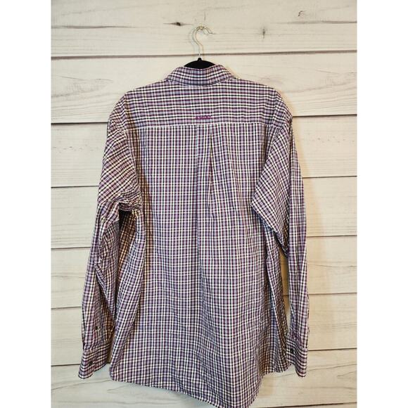 Ariat Men's‎ Long Sleeve Purple Plaid Casual Button-Down Shirt Size L - Picture 2 of 6